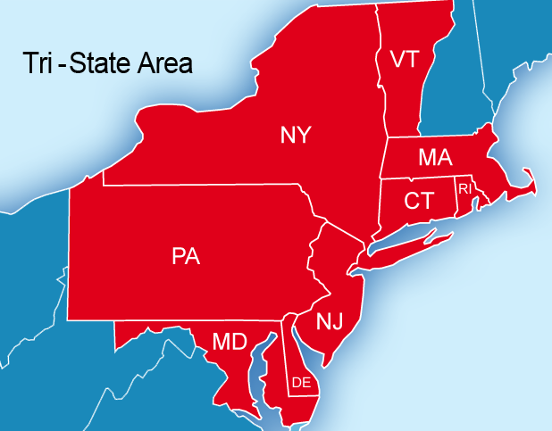 Tri state area map